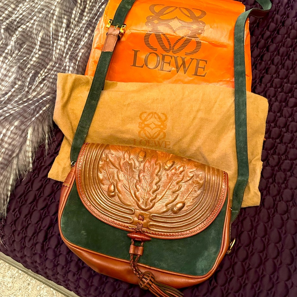 Loewe Brown Leather/Suede Shoulder bag